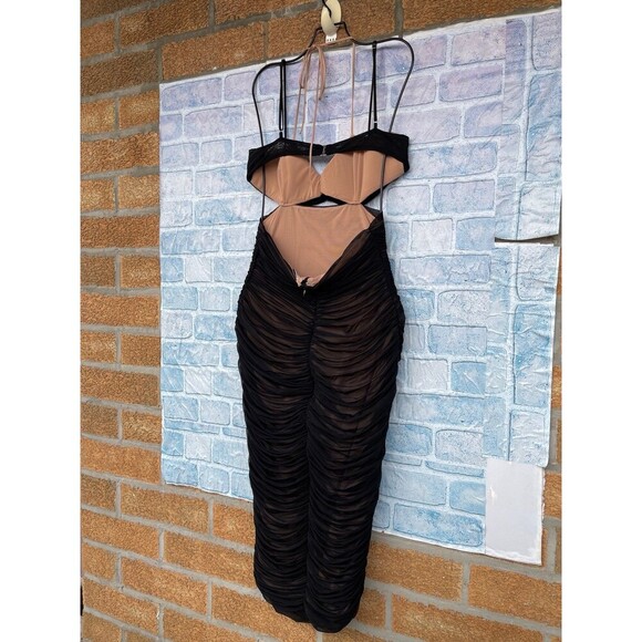 House of CB Tibi Black Cutout Ruched Midi
Dress large - Picture 9 of 12